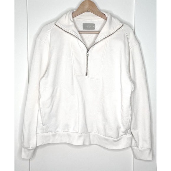 Everlane Tops - Everlane Half Zip Sweatshirt in Cream
